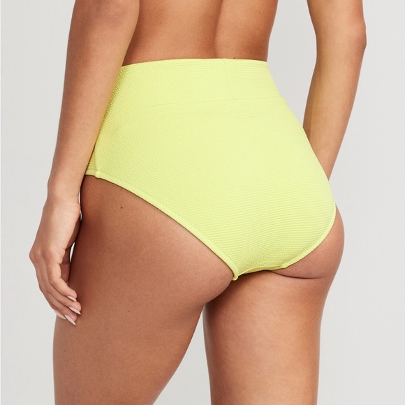 Old Navy Womens High-Waisted Pucker Classic Pousse Verte Bikini Swim Bottoms 3X - Picture 2 of 10